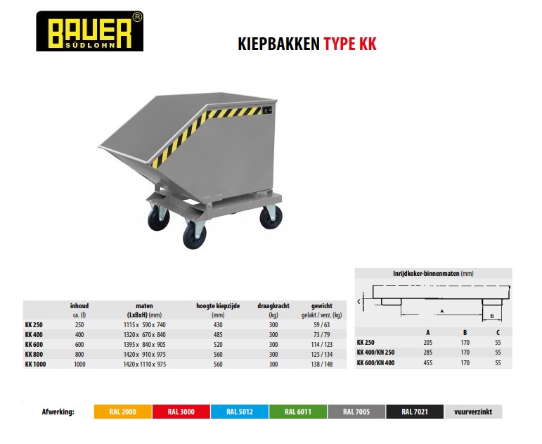 Kiepbak KK 600 Ral 7005