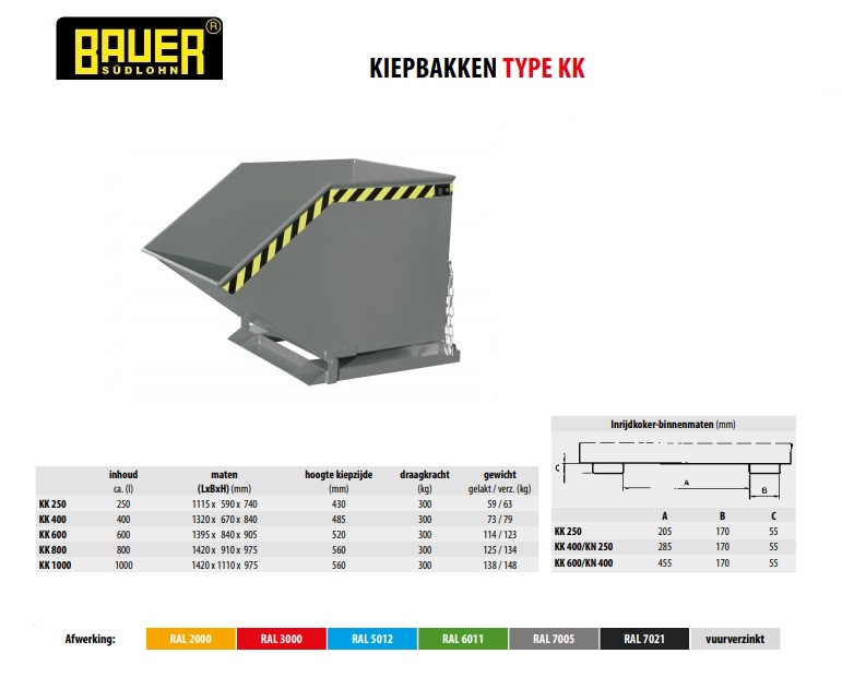 Kiepbak KK 800 Ral 7005