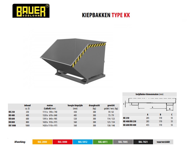 Kiepbak KK 1000 Ral 7005