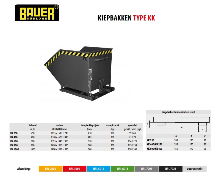 Kiepbak KK 600 Ral 7021