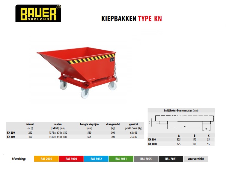 Kiepbak KN 400 Ral 3000