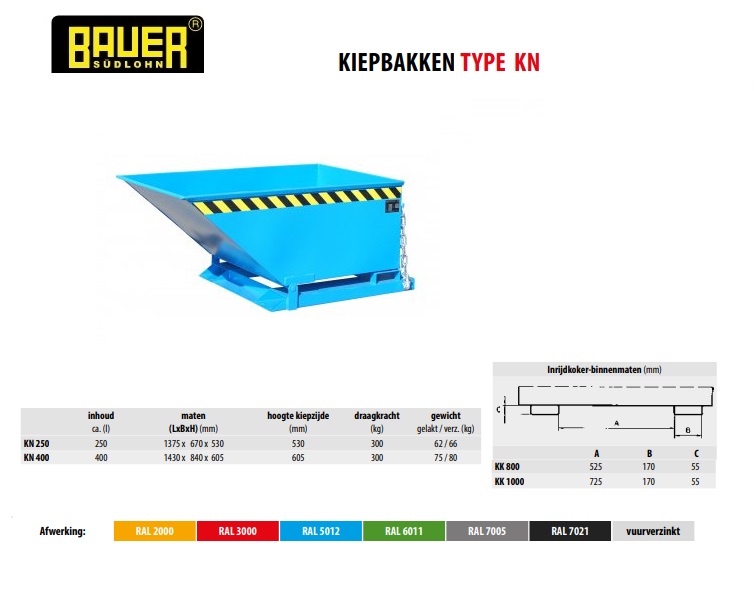 Kiepbak KN 400 Ral 5012