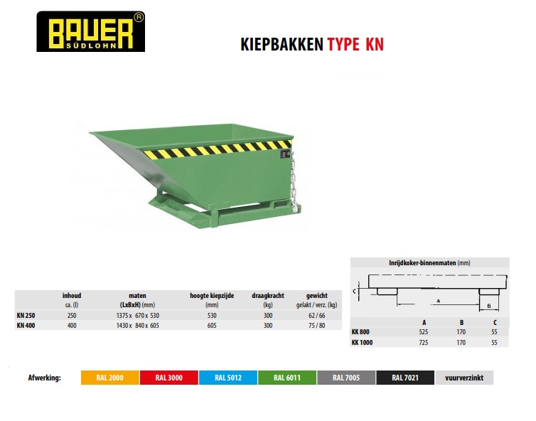 Kiepbak KN 400 Ral 6011