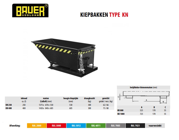 Kiepbak KN 250 Ral 7005 | DKMTools - DKM Tools