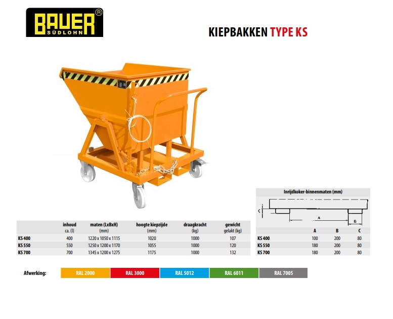 Kiepbak KS 400 Ral 2000