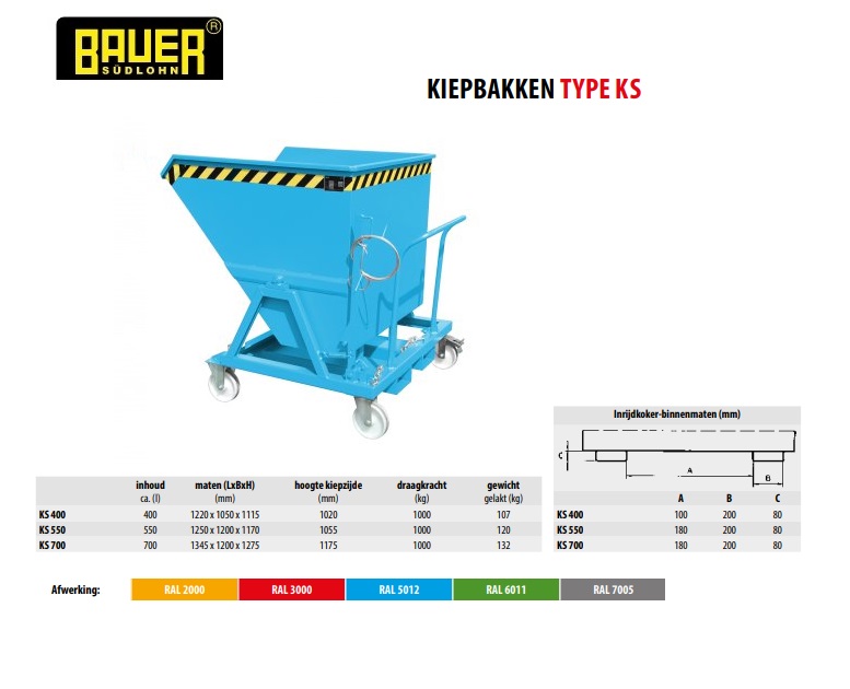 Kiepbak KS 700 Ral 5012