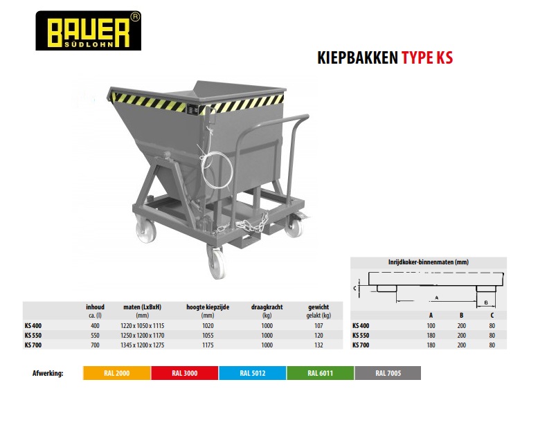 Kiepbak KS 400 Ral 7005