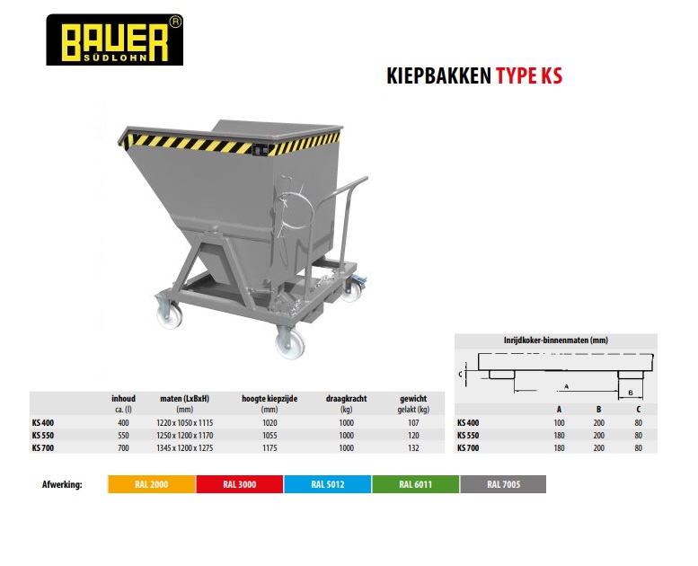 Kiepbak KS 700 Ral 7005