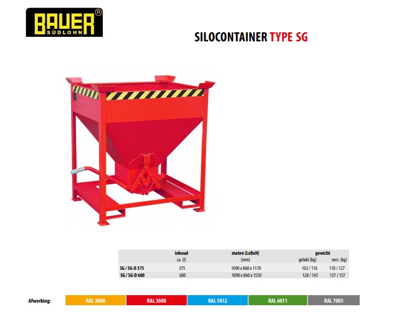 Silocontainer SG 375 Ral 3000