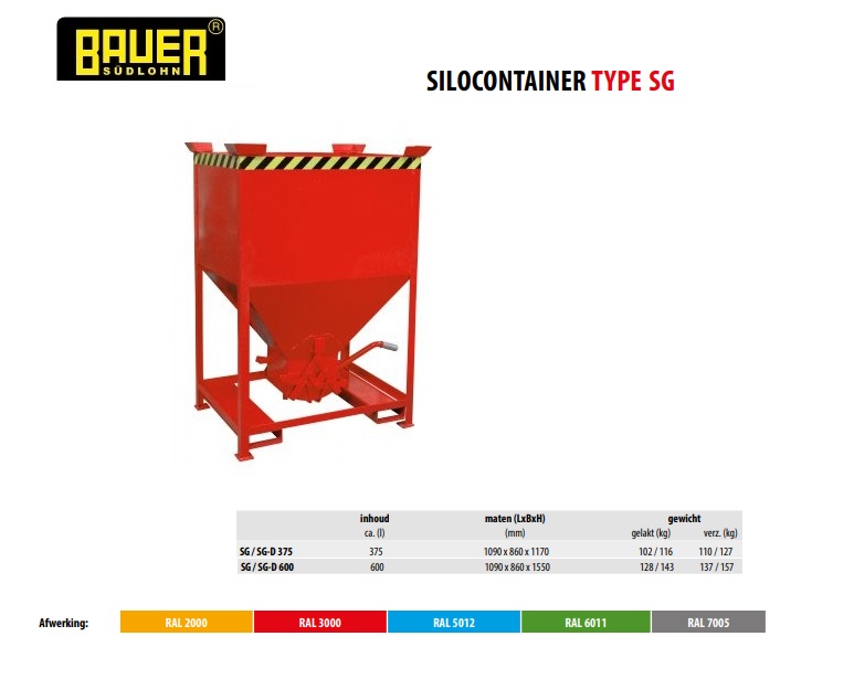 Silocontainer SG 600 Ral 3000
