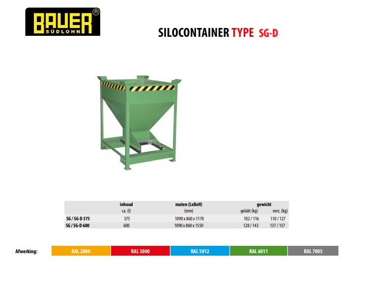 Silocontainer SG-D 375 Ral 6011