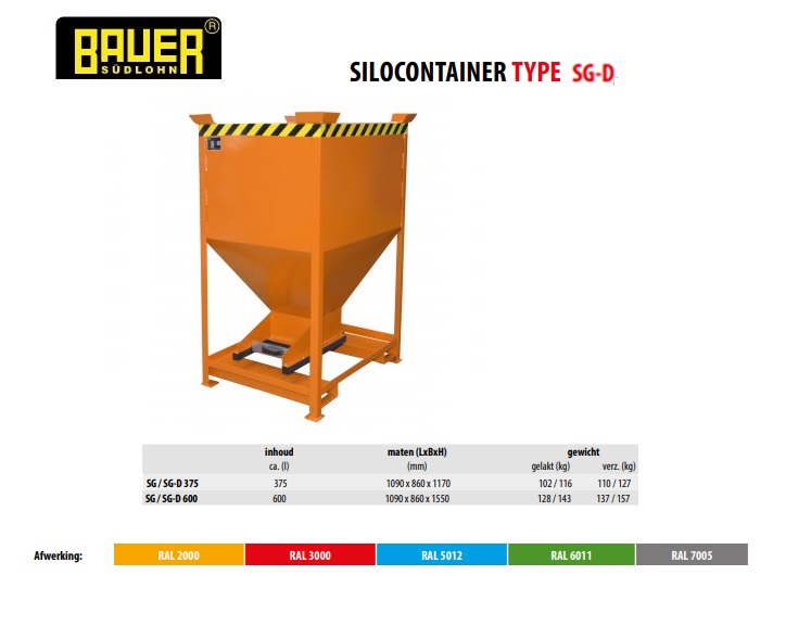 Silocontainer SG-D 600 Ral 3000 | DKMTools - DKM Tools