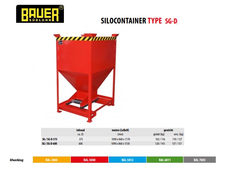 Silocontainer SG-D 600 Ral 3000