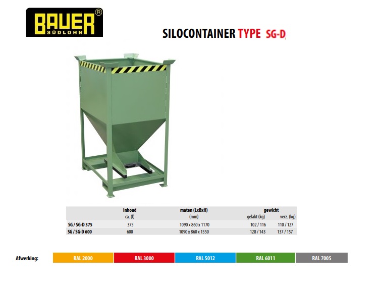 Silocontainer SG-D 600 Ral 6011