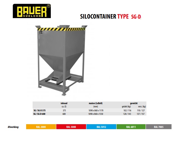 Silocontainer SG-D 600 Ral 7005