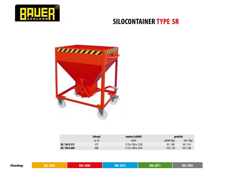 Silocontainer SR 375 Ral 3000