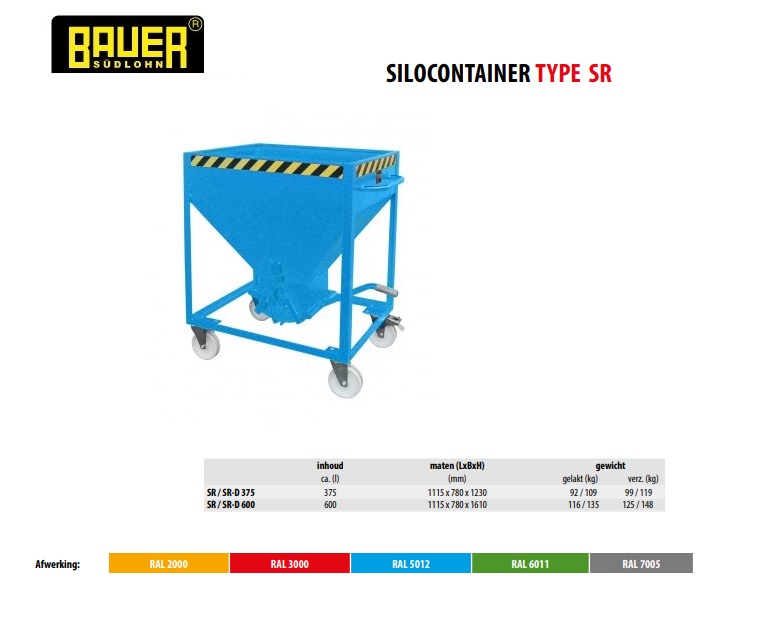 Silocontainer SR 375 Ral 5012