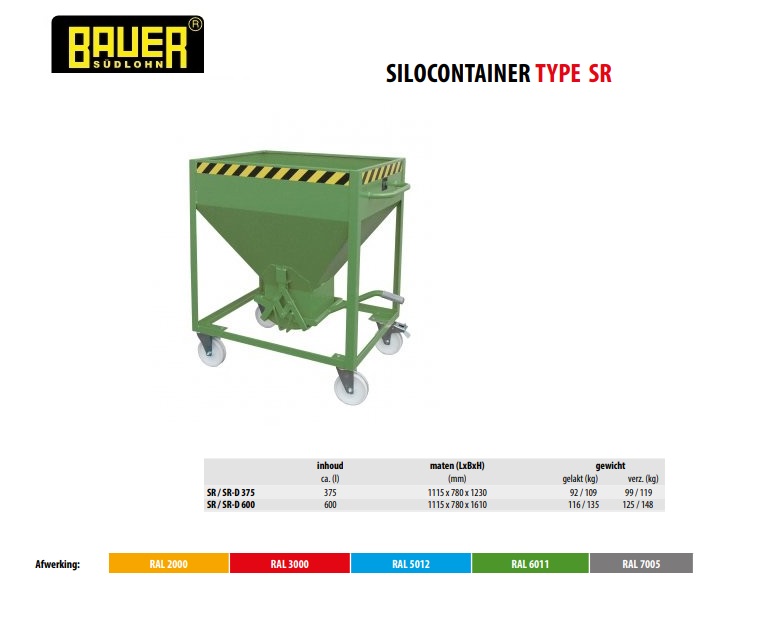 Silocontainer SR 375 Ral 6011