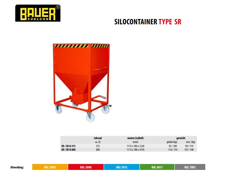 Silocontainer SR 600 Ral 3000