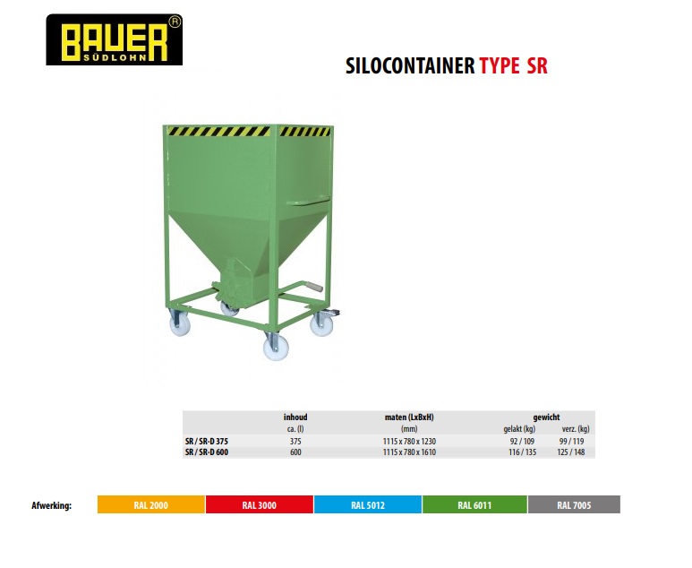 Silocontainer SR 600 Ral 6011