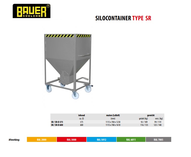 Silocontainer SR 600 Ral 7005