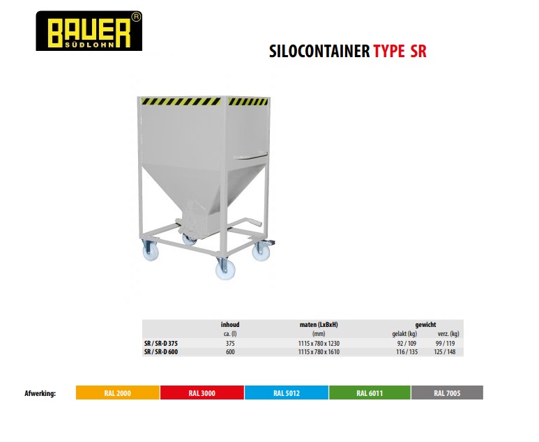 Silocontainer SR 600 Vuurvezinkt