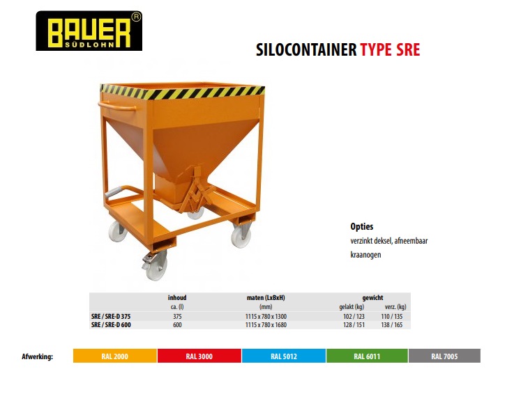 Silocontainer SRE 375 Ral 2000
