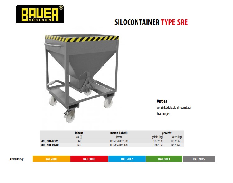 Silocontainer SRE 375 Ral 5012 | DKMTools - DKM Tools