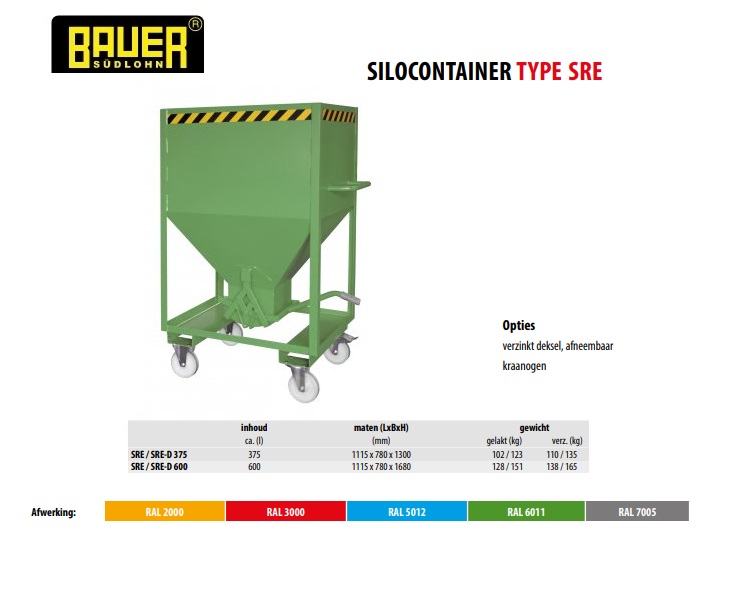 Silocontainer SRE 600 Ral 6011