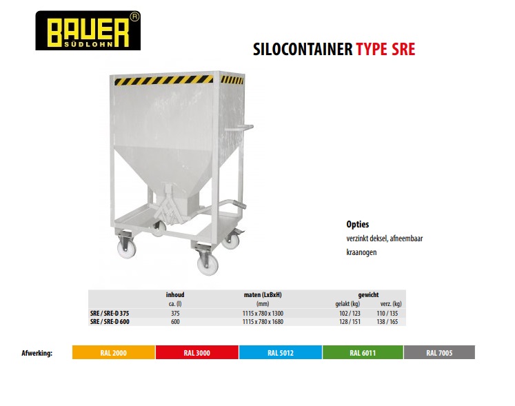 Silocontainer SRE 600 Ral 3000 | DKMTools - DKM Tools