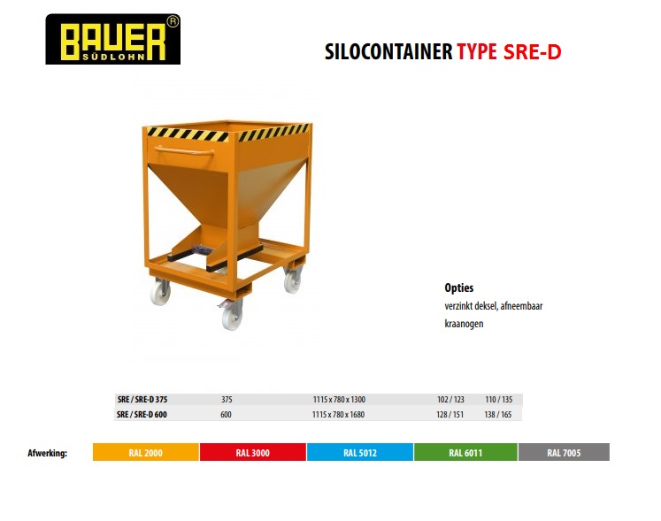 Silocontainer SRE-D 375 Ral 2000