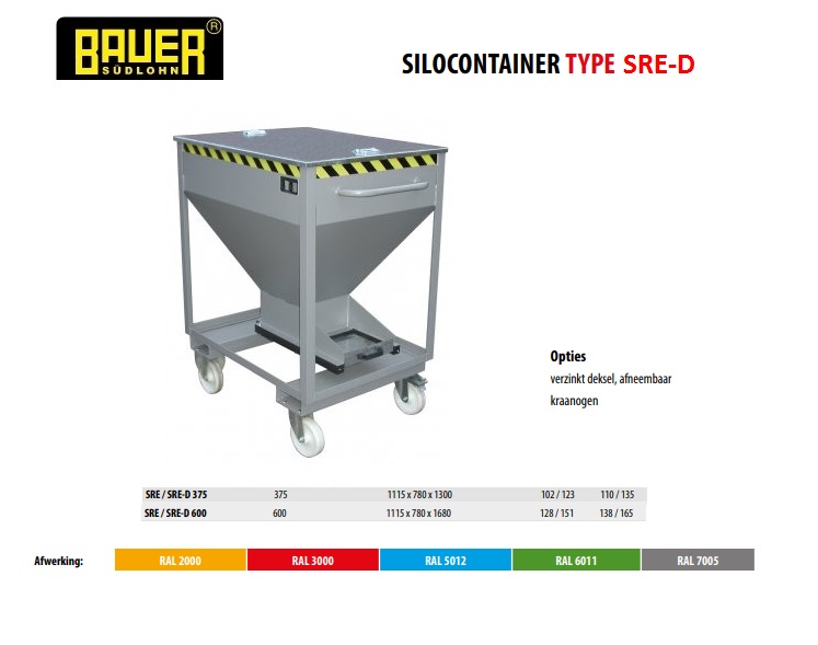 Silocontainer SRE-D 375 Ral 7005