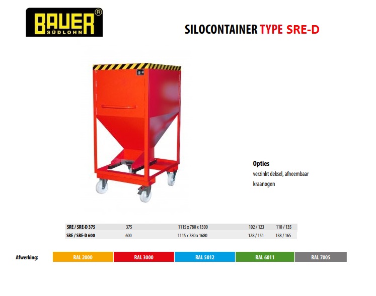 Silocontainer SRE-D 600 Ral 3000