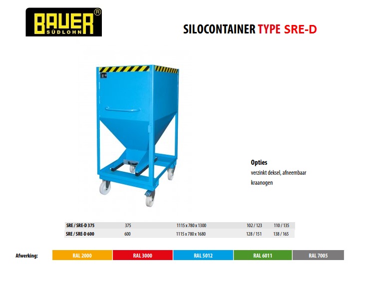 Silocontainer SRE-D 600 Ral 5012