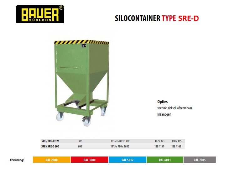 Silocontainer SRE-D 600 Ral 6011