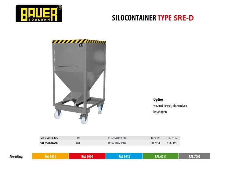 Silocontainer SRE-D 600 Ral 7005