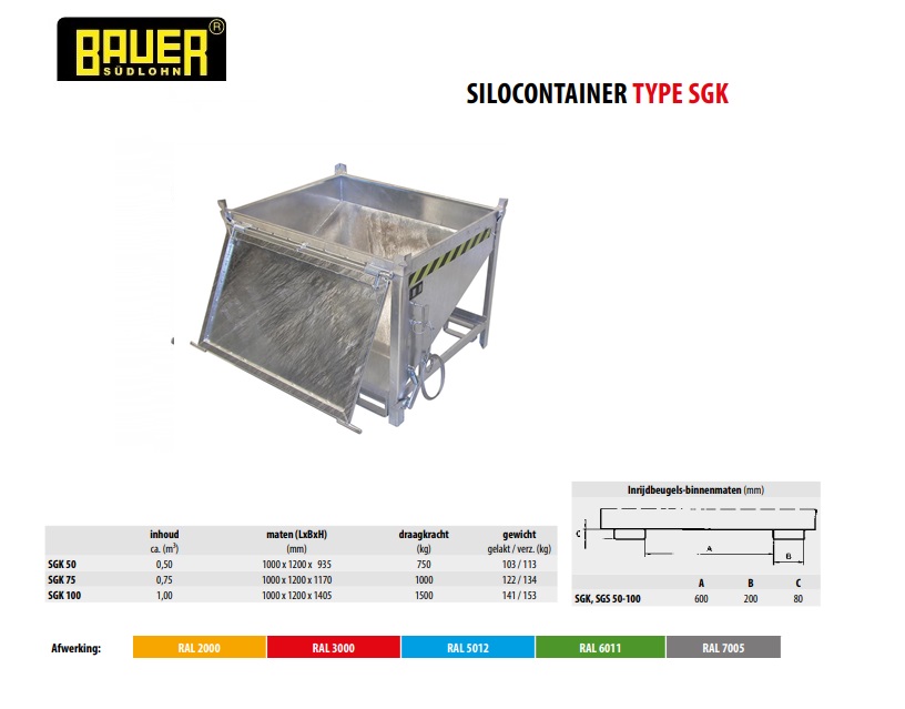 Silocontainer SGK 50 Vuurvezinkt