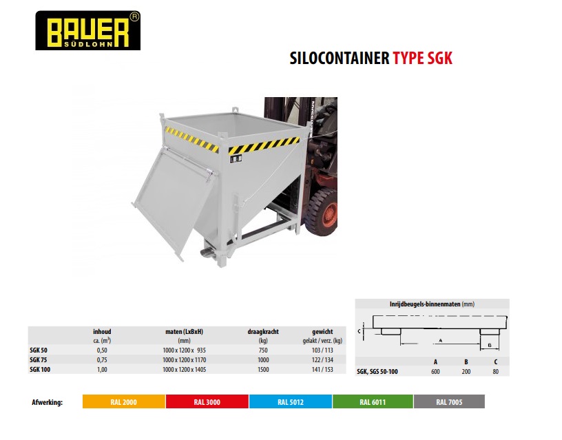 Silocontainer SGK 75 Vuurvezinkt