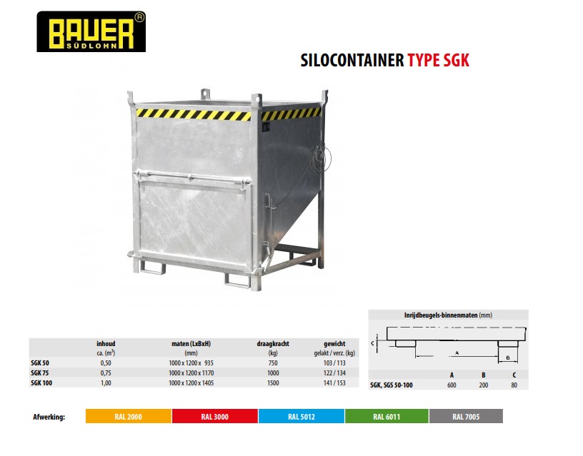 Silocontainer SGK 100 Vuurvezinkt