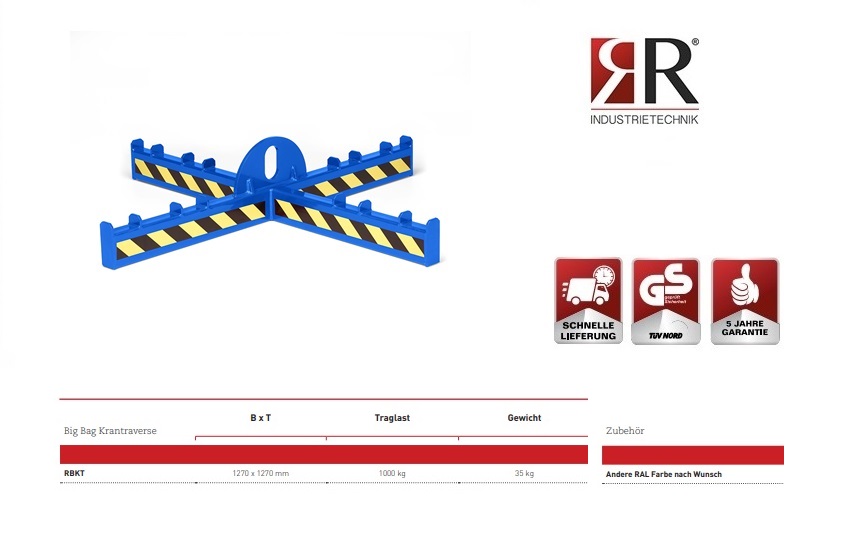 Traverse voor Big Bag RBKT RAL 5010