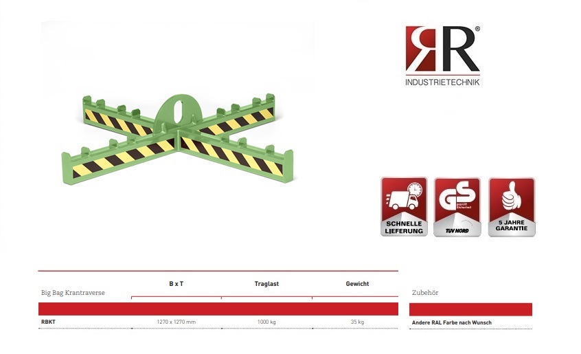 Traverse voor Big Bag RBKT RAL 6011