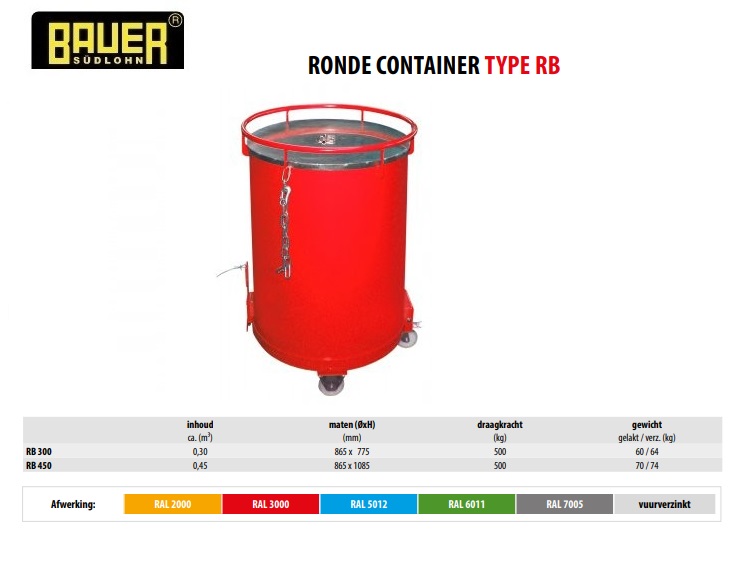 Ronde container RB 450 verzinkt | DKMTools - DKM Tools