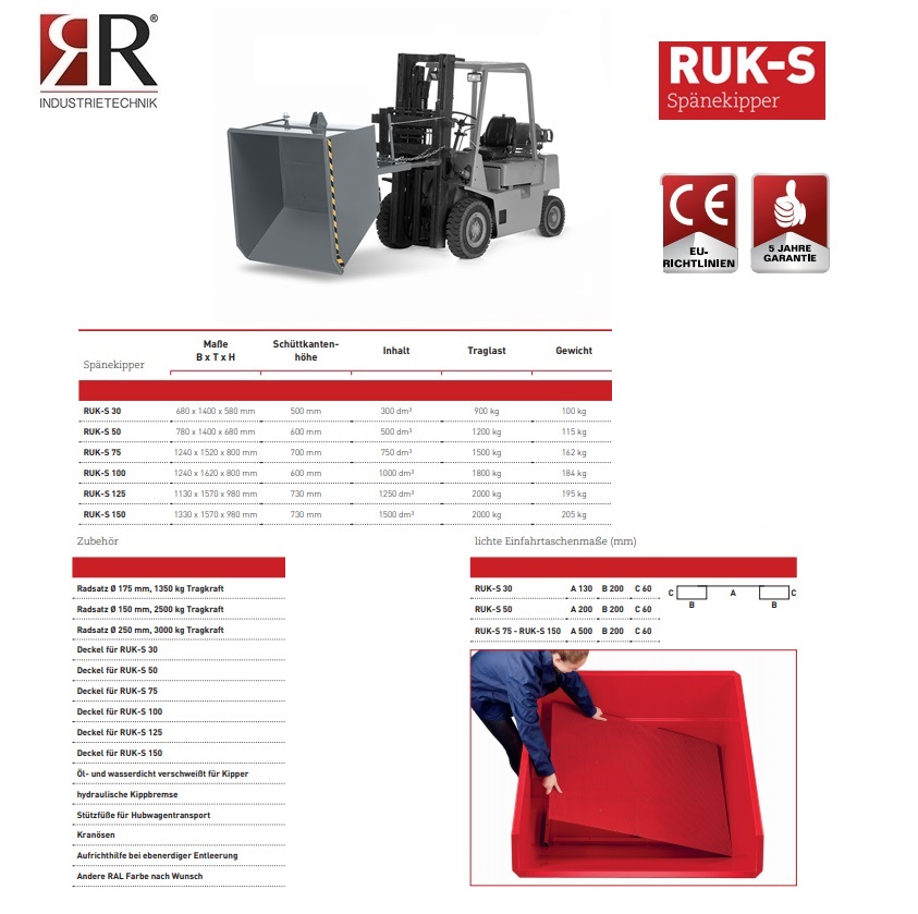 SpaandercontainerTyp RUK-S 30 RAL 7005