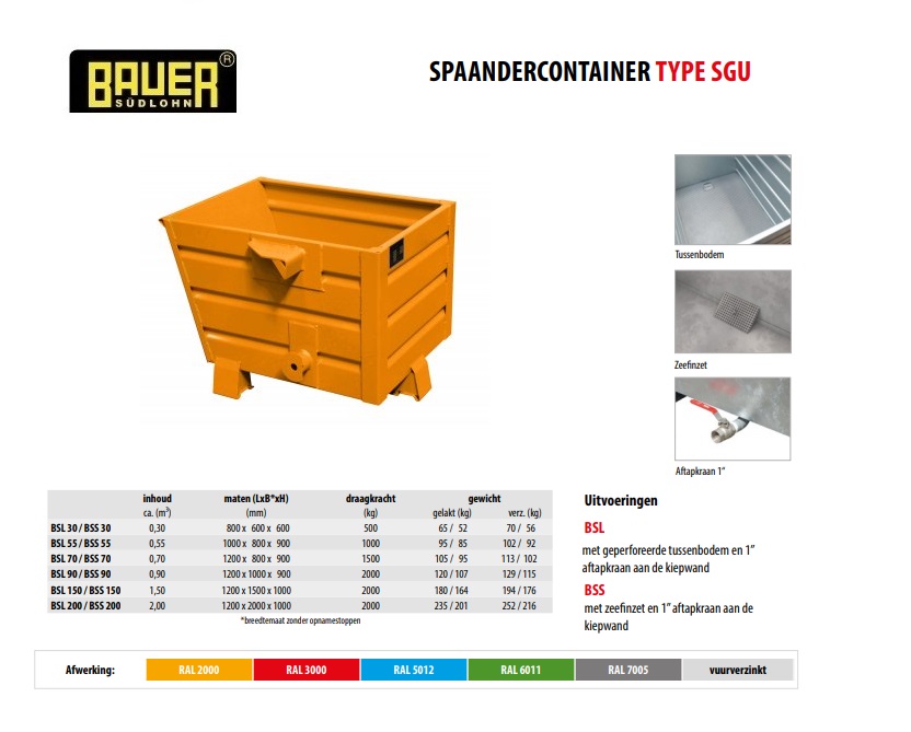 Spaander-Stapelkieper BSL 30 RAL 2000