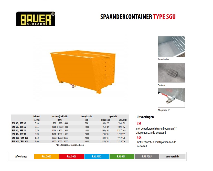 Spaander-Stapelkieper BSL 150 RAL 2000