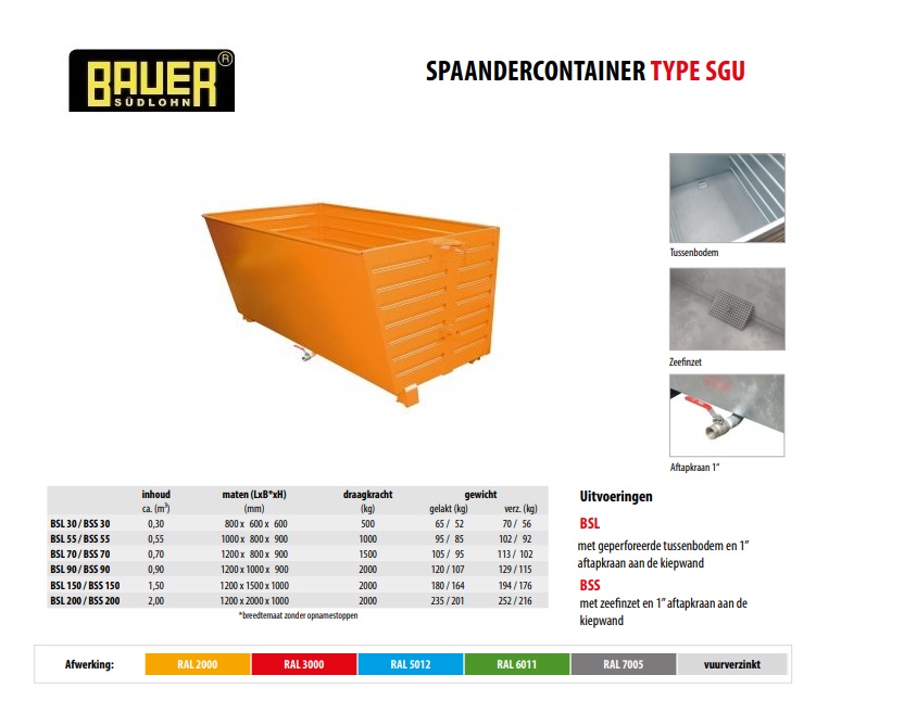 Spaander-Stapelkieper BSL 200 RAL 2000