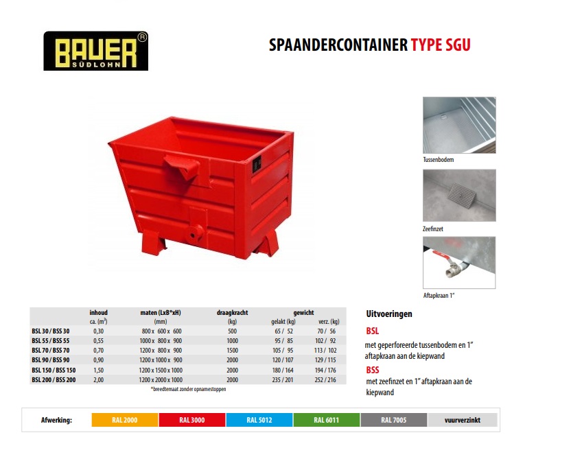 Spaander-Stapelkieper BSL 30 RAL 3000