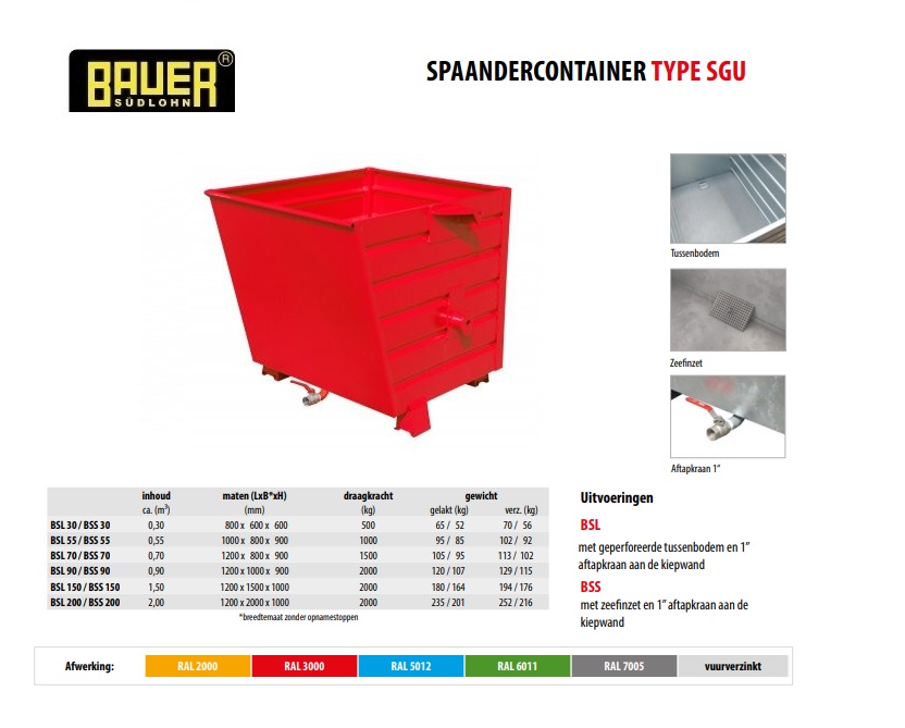 Spaander-Stapelkieper BSL 55 RAL 3000