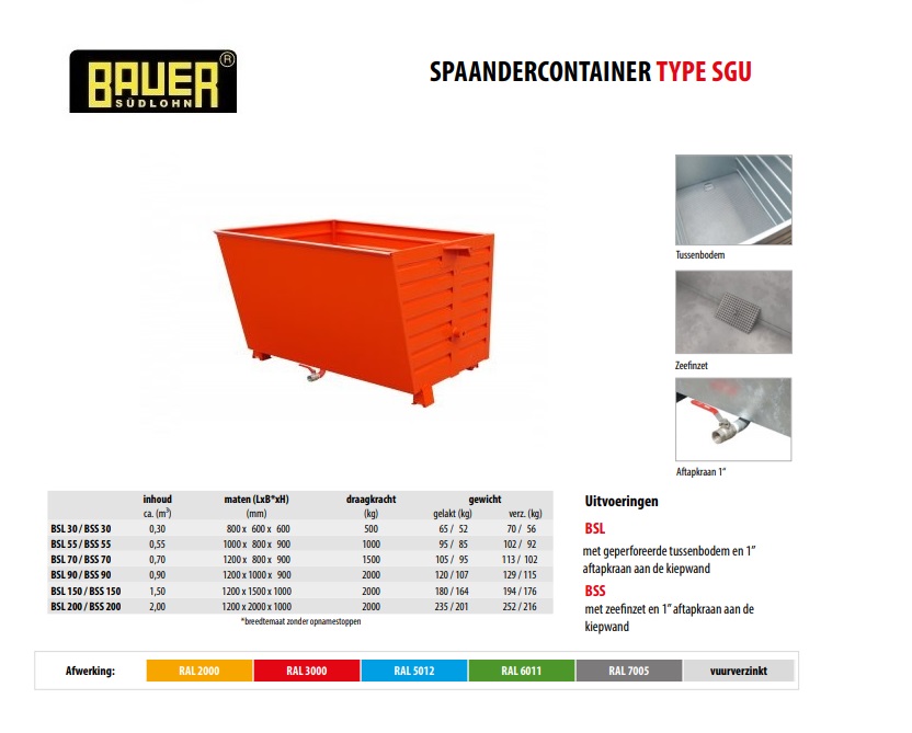 Spaander-Stapelkieper BSL 150 RAL 3000