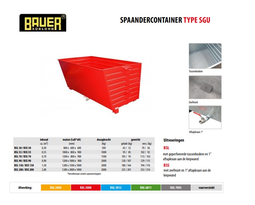 Spaander-Stapelkieper BSL 200 RAL 3000